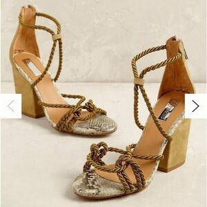 Elysess 🔥Sale🔥tan shoes with green rope  made in Spain